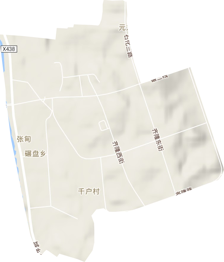 张甸街道地形图