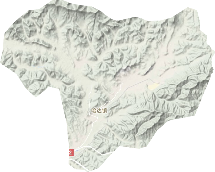 哈达镇地形图