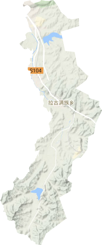 拉古满族乡地形图