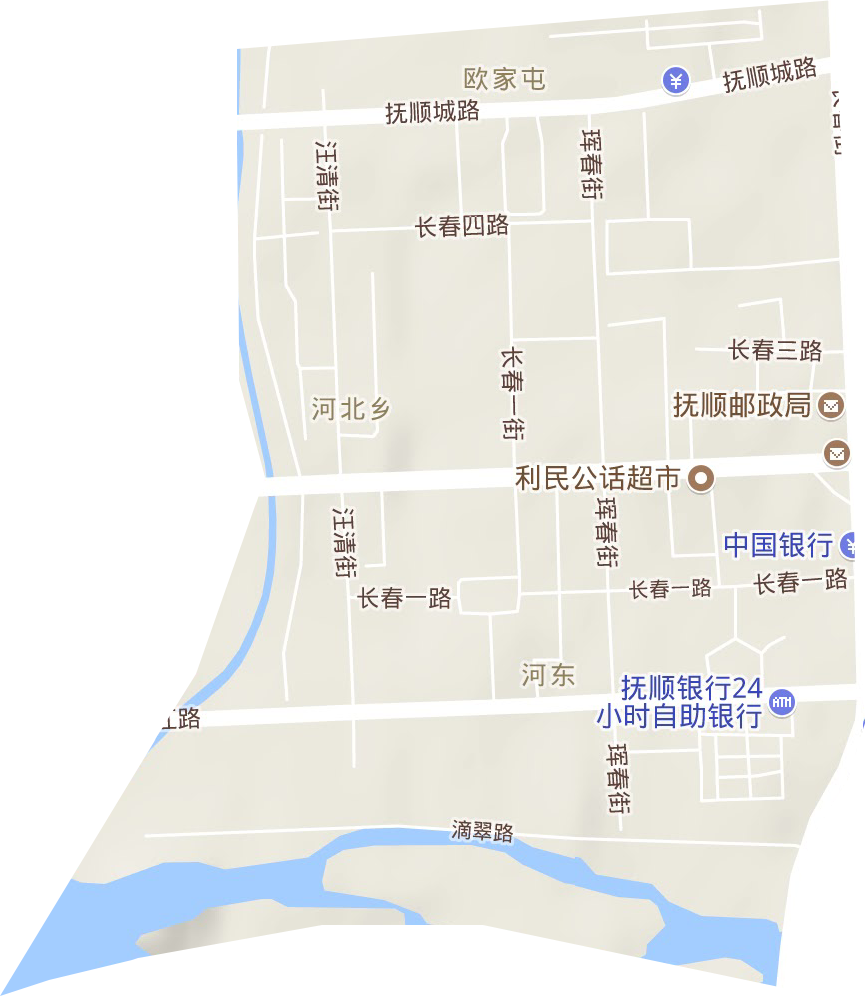 河东街道地形图