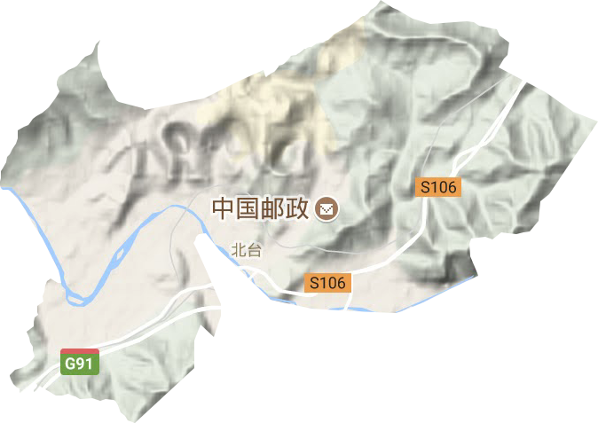 北台街道地形图