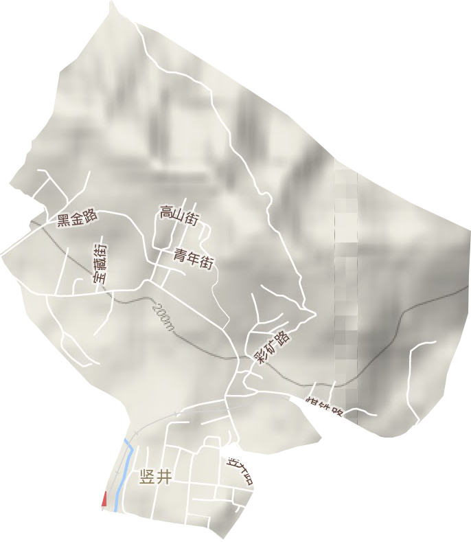 竖井街道地形图