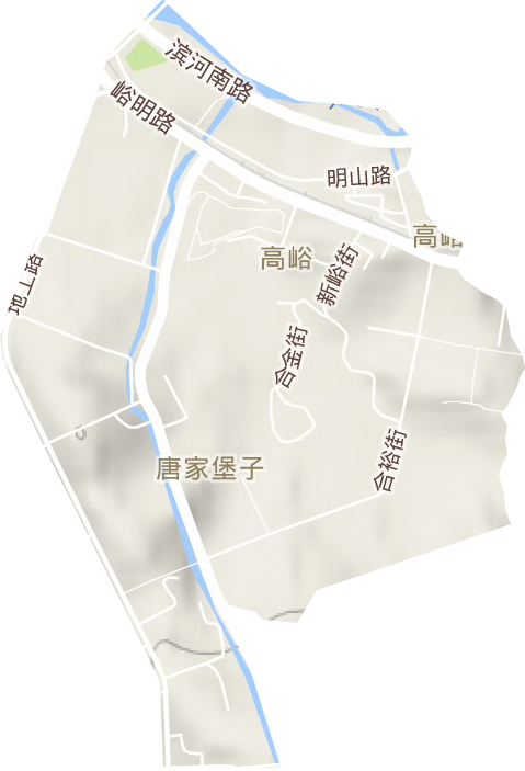 高峪街道地形图
