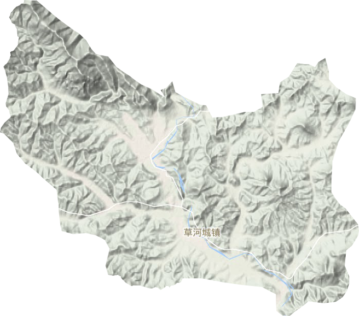 草河城镇地形图