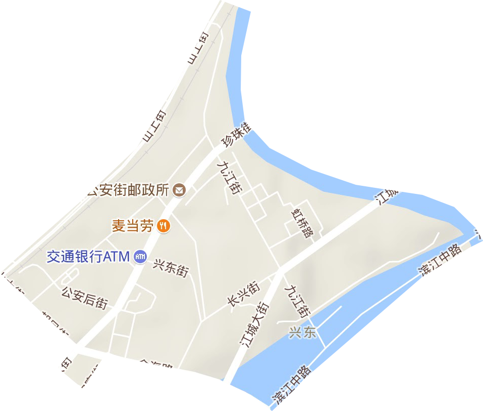 兴东街道地形图