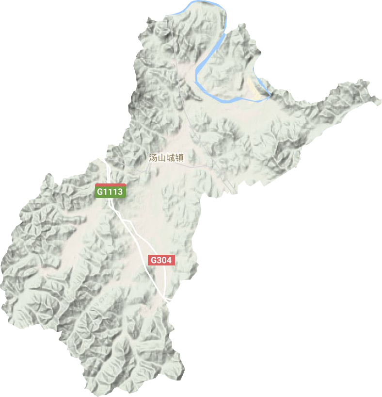 汤山城镇地形图