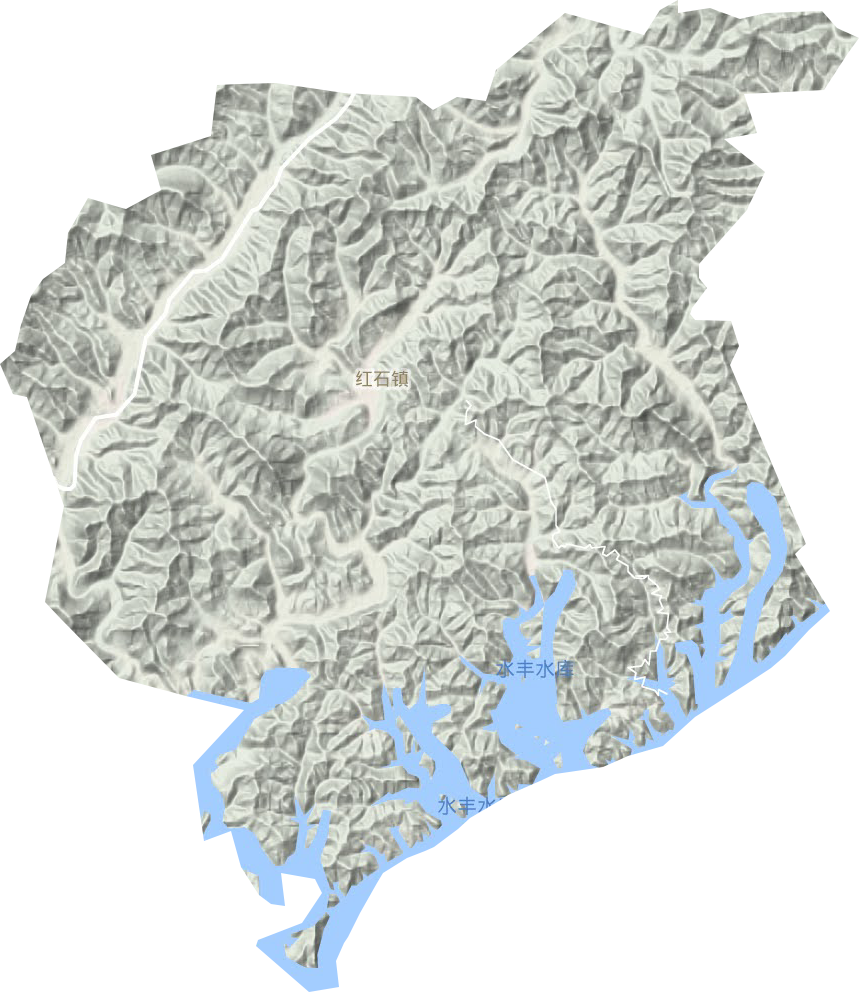 红石镇地形图