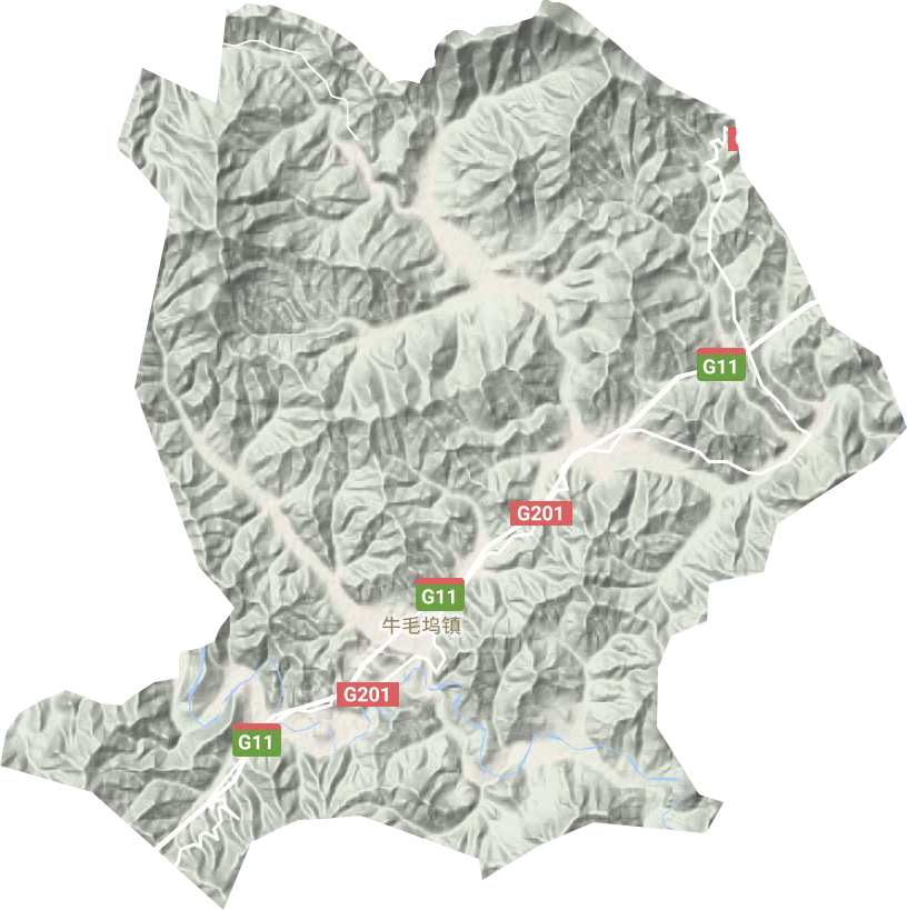 牛毛坞镇地形图