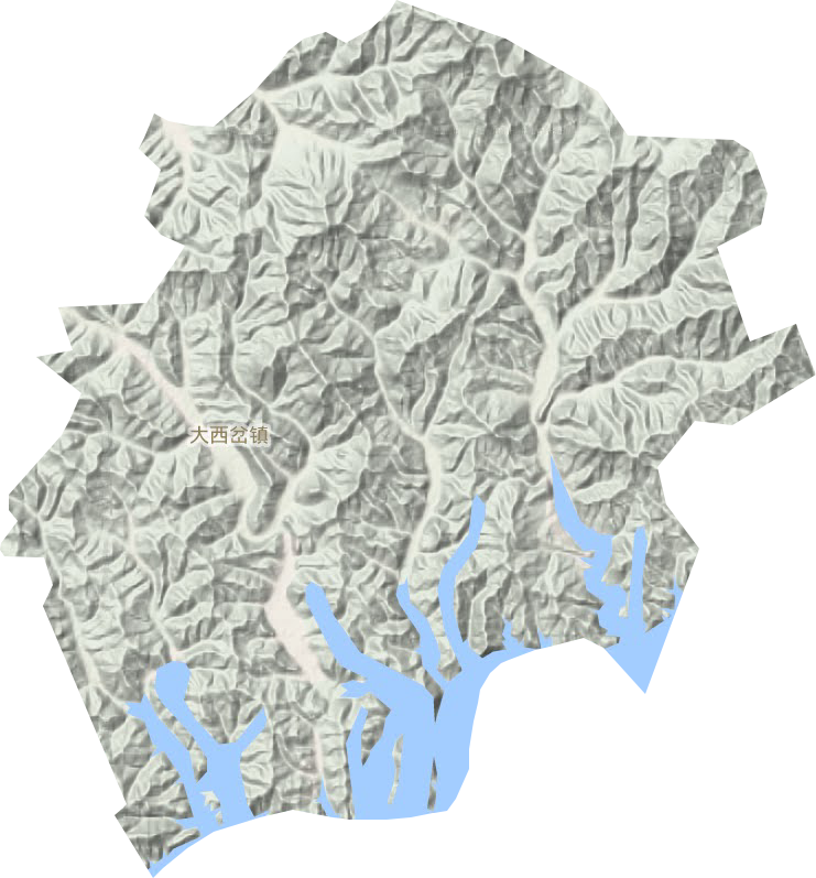 大西岔镇地形图