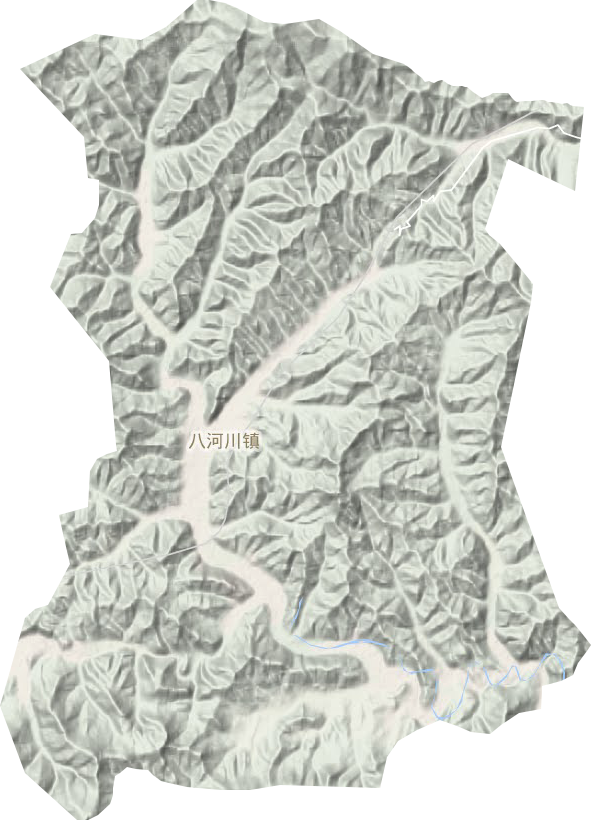 八河川镇地形图
