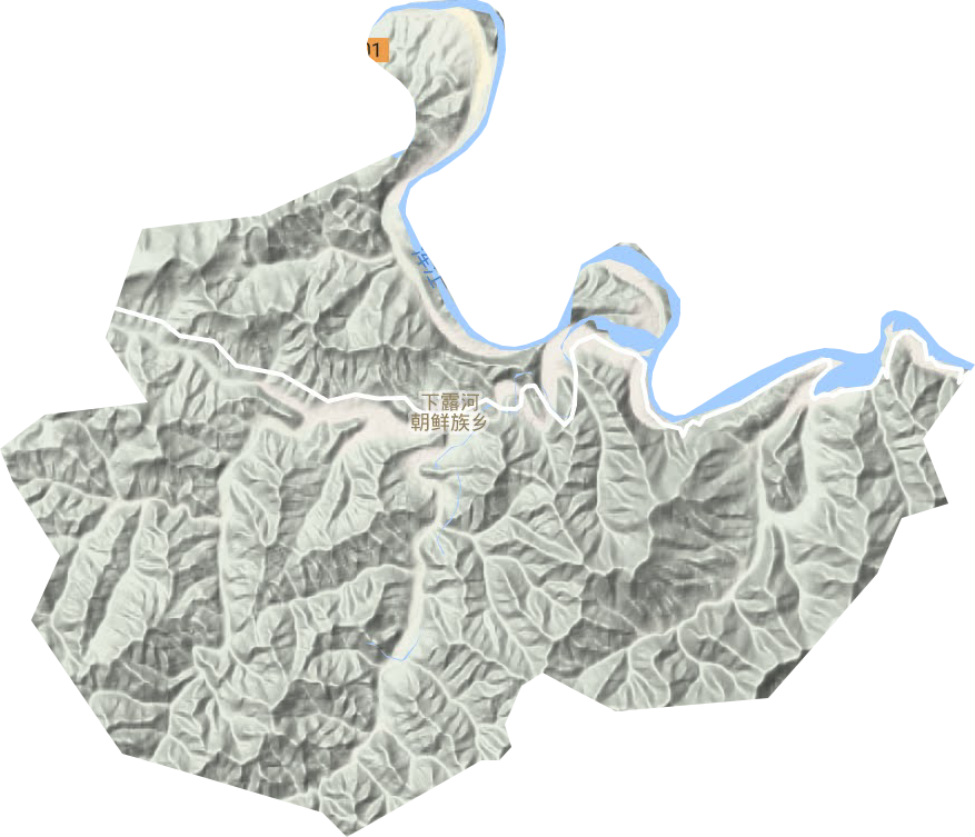 下露河朝鲜族乡地形图