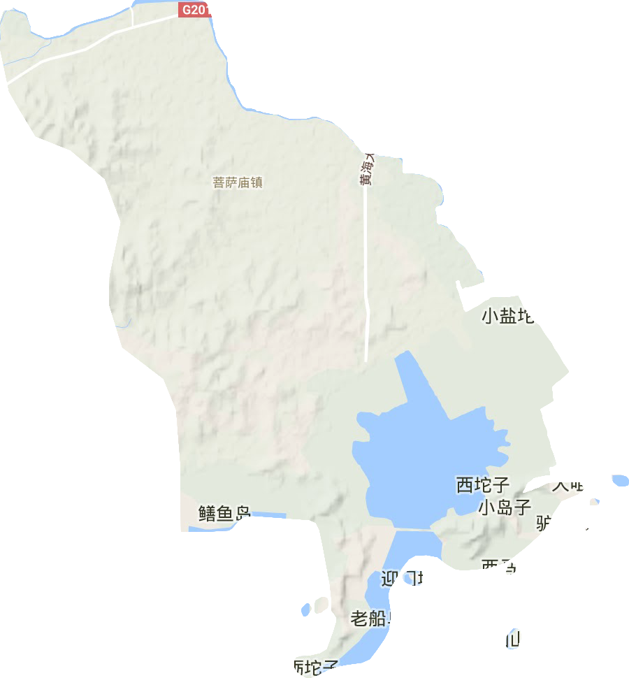 菩萨庙镇地形图
