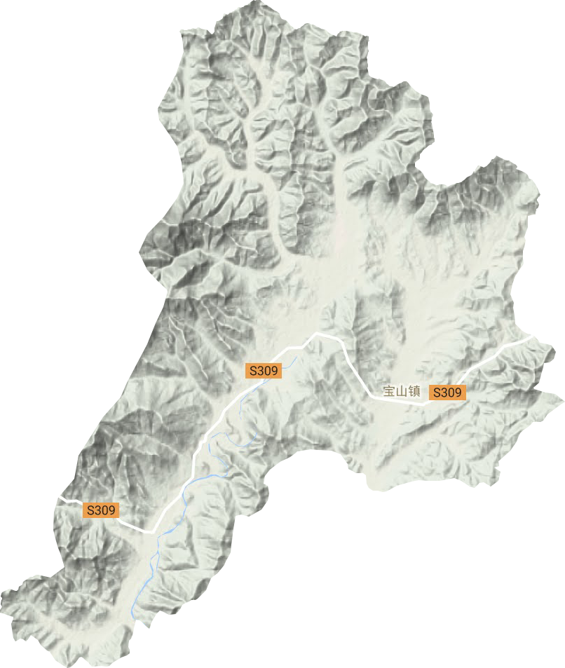 宝山镇地形图