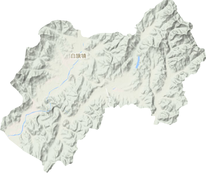 白旗镇地形图