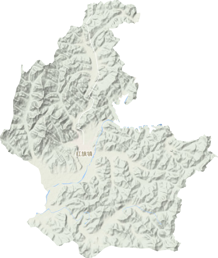 红旗镇地形图