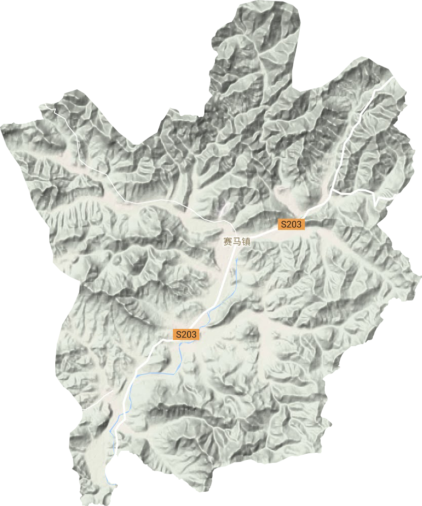 赛马镇地形图