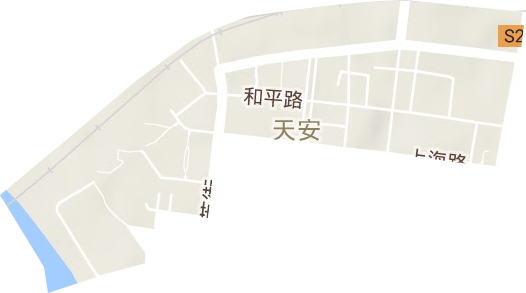 天安街道地形图