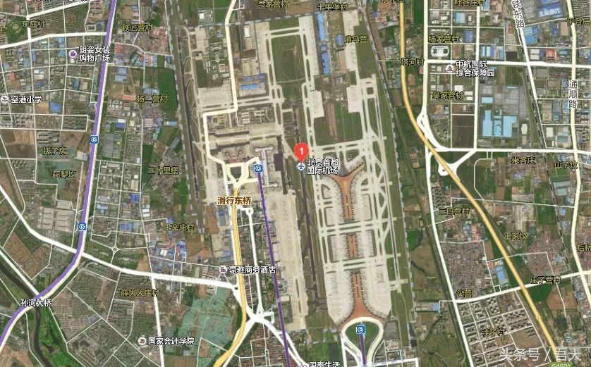 从百度卫星地图上看我国的3大门户机场和11大区域枢纽机场
