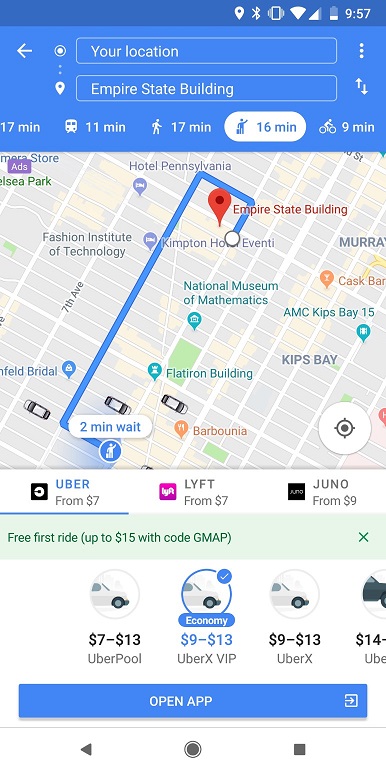 谷歌地图弱化Uber，要扶持Lyft?