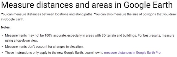 Google Earth上线了新的测距功能，但千万别被它的显示效果欺骗了