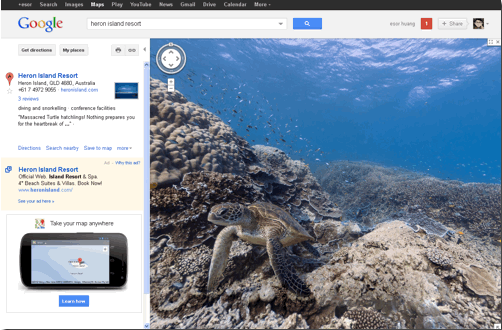 Google街景 带你潜入大堡礁海底世界