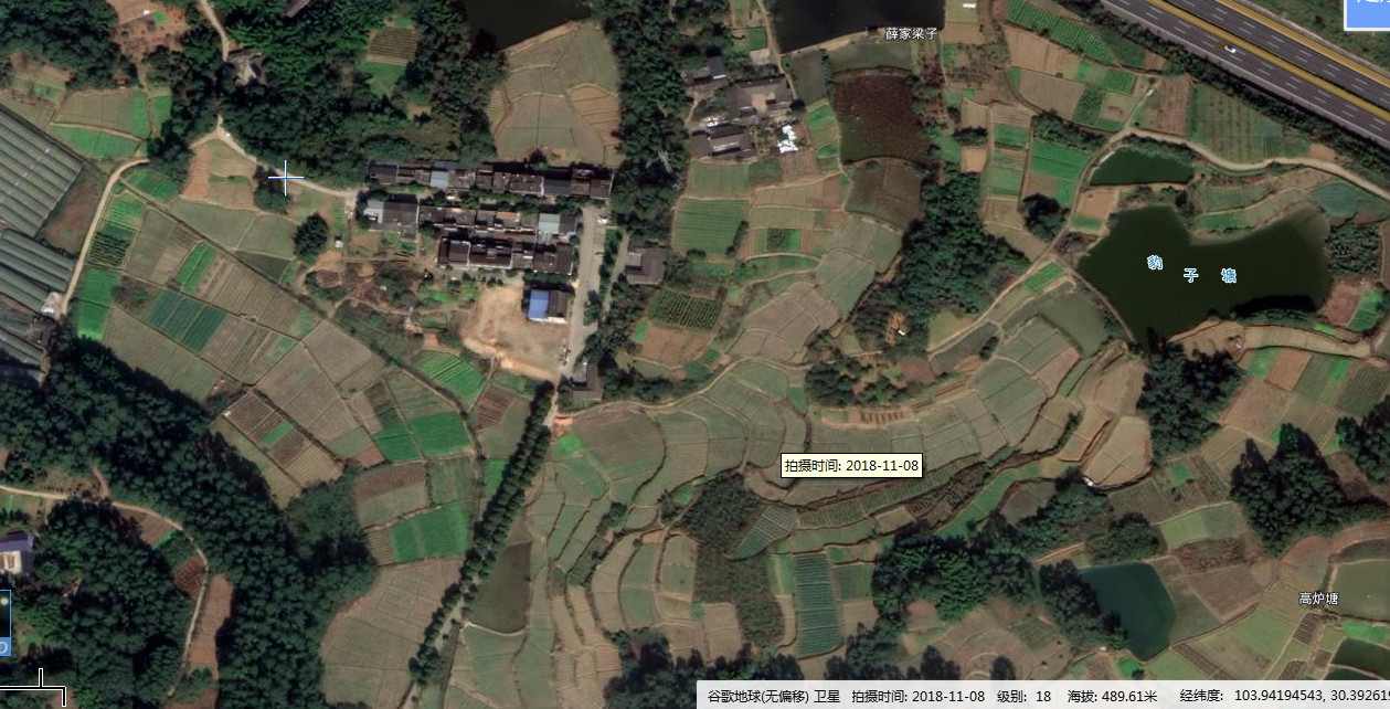 谷歌卫星地图高清2019村庄（四川成都新津村庄）