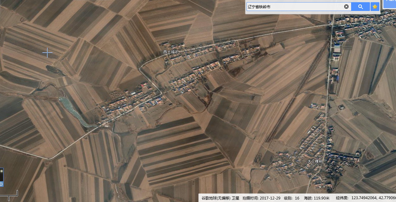 谷歌卫星地图高清2019村庄（华北平原）