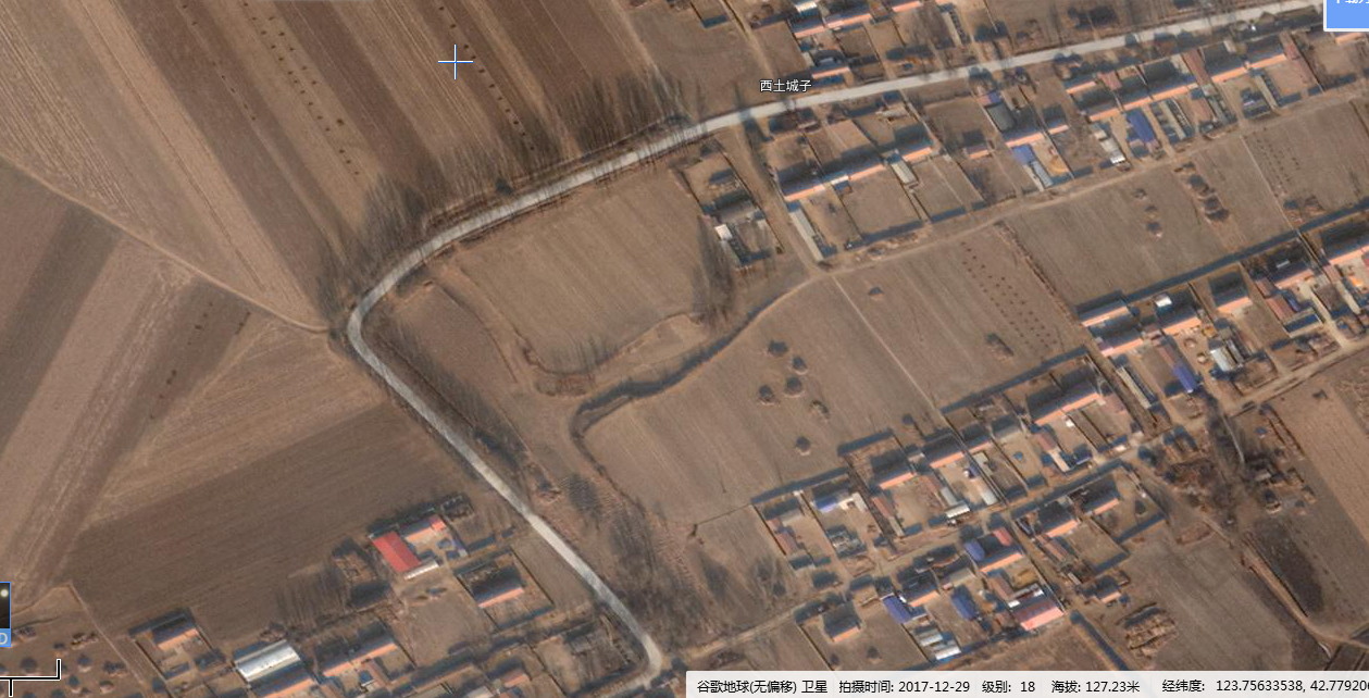 谷歌卫星地图高清2019村庄（华北平原）