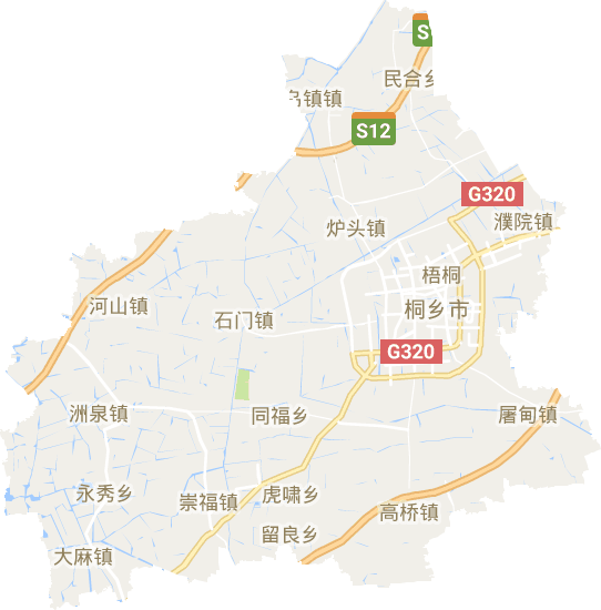 浙江桐乡濮院地图图片