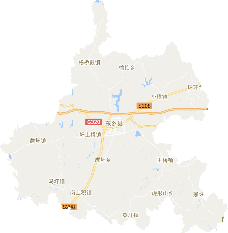 东乡县各乡镇地图图片