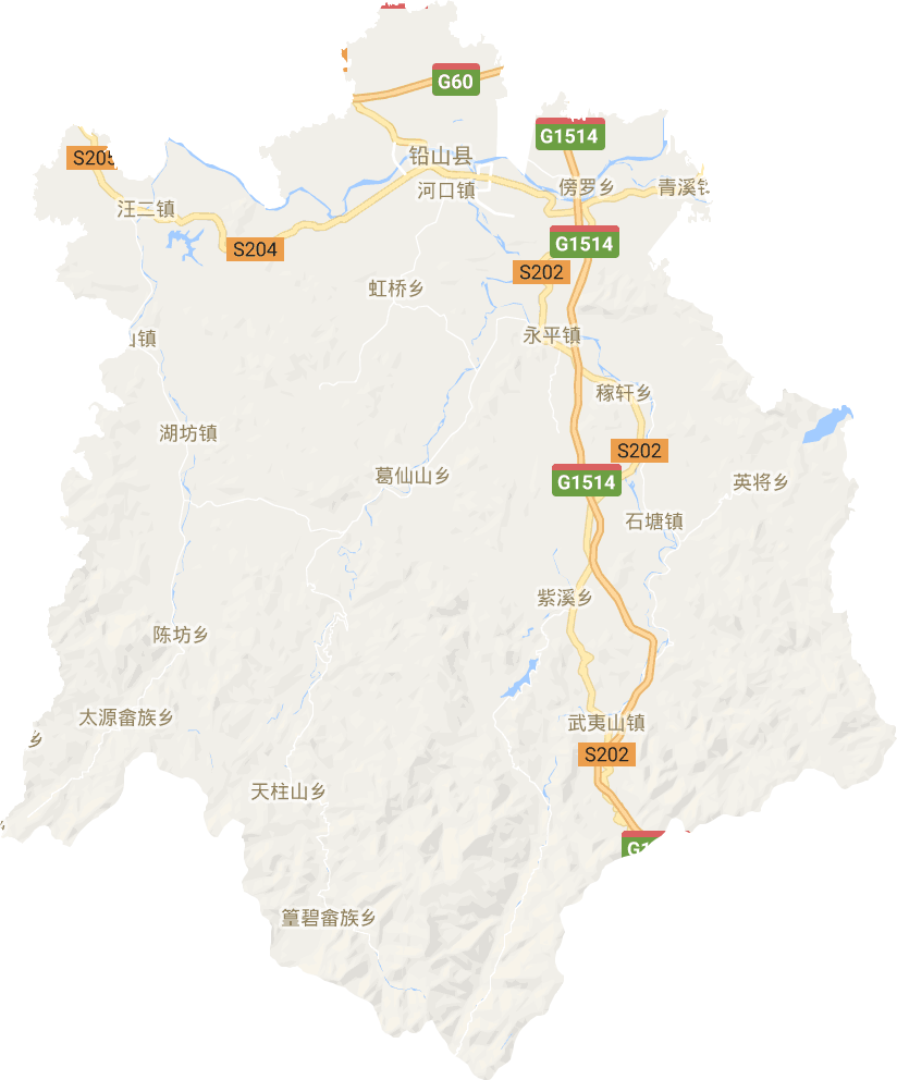 铅山县乡镇地图图片