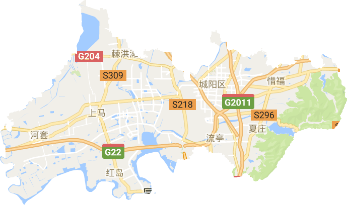 城阳区道路地图图片
