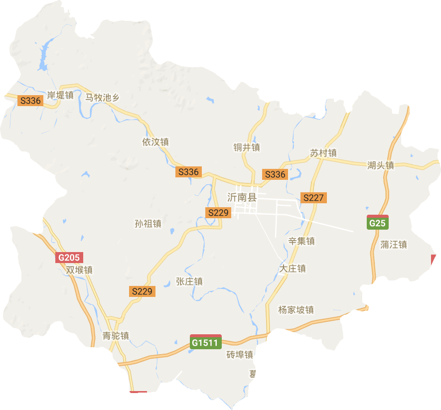 山东沂南县城地图图片