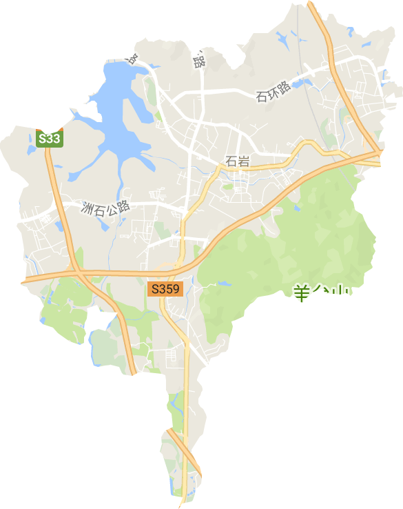 石岩街道行政地图图片