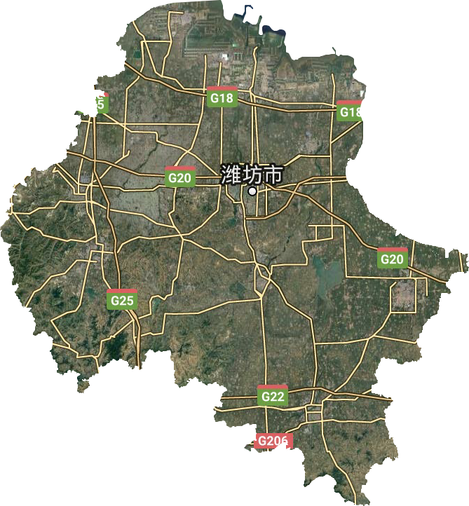 潍坊市高清卫星地图数据