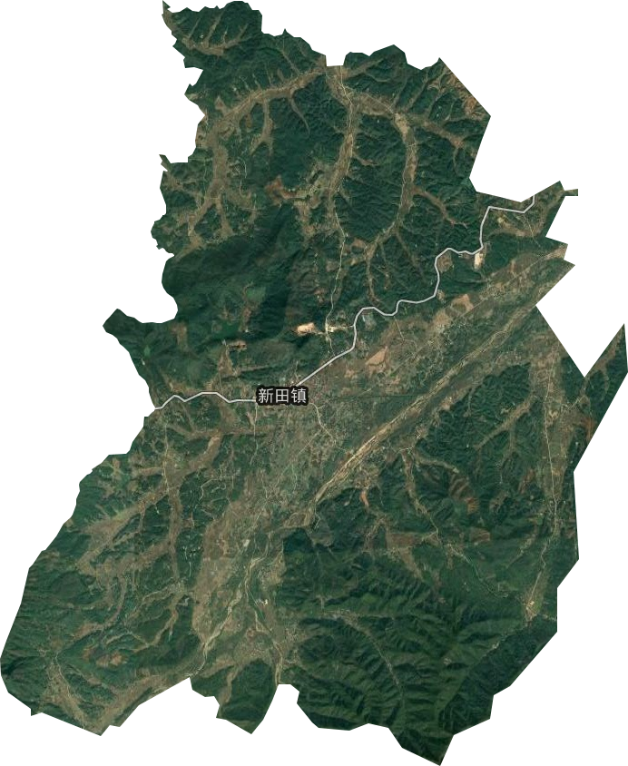 新田县实景地图图片