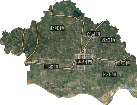 孟州市卫星地图图片