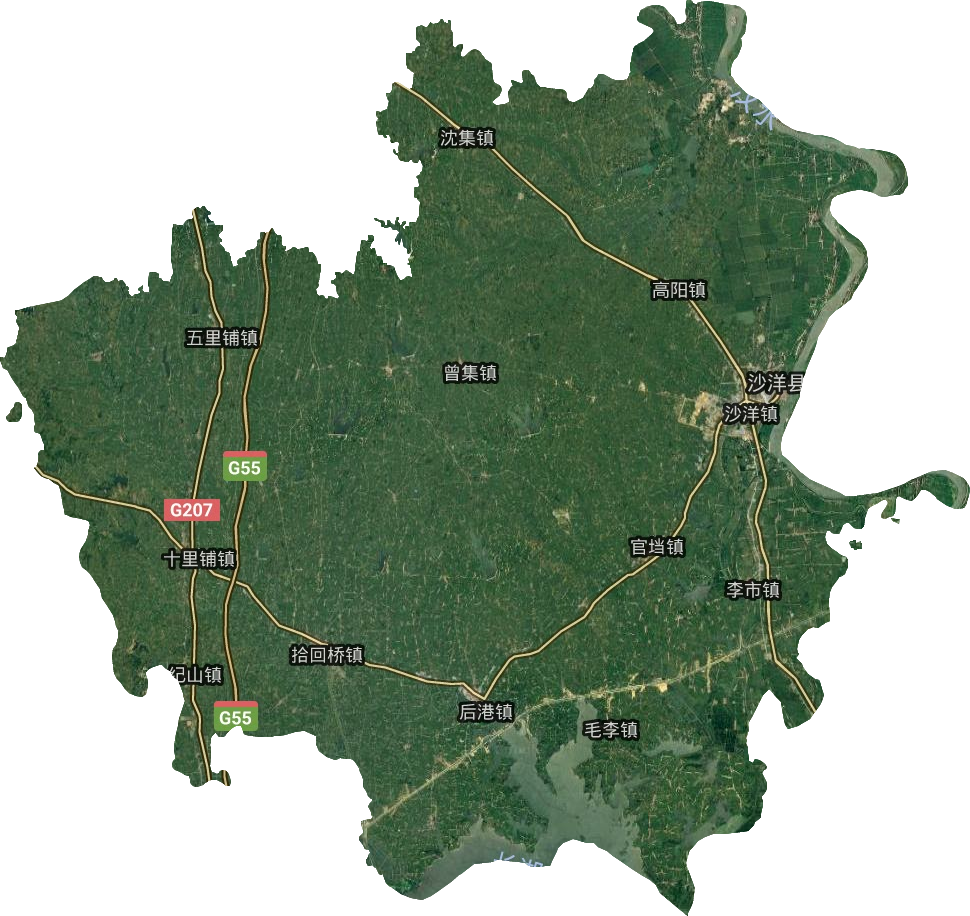 沙洋县各乡镇地图图片