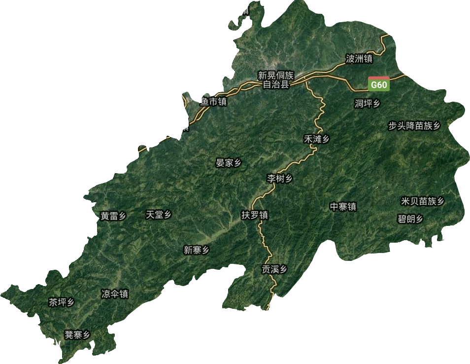 湖南新晃县乡镇地图图片