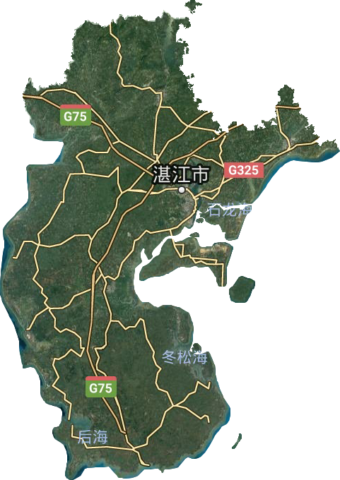湛江市地理位置图图片