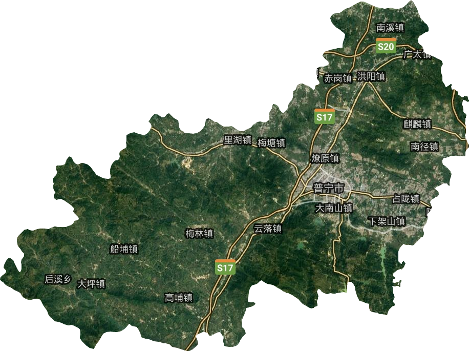 普宁市地图高清版大图图片