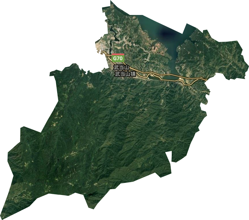 武当山卫星地图高清版图片