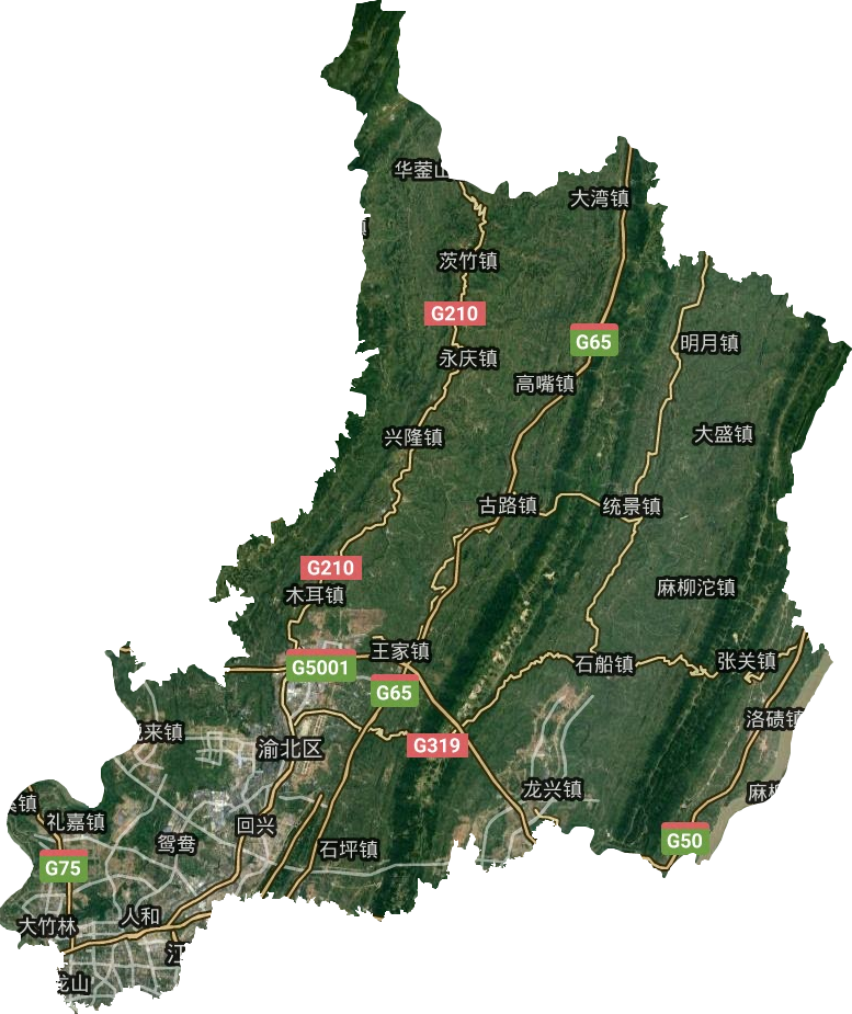 重庆渝北地图全图大图图片