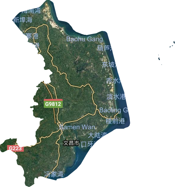 海南文昌地图位置图片