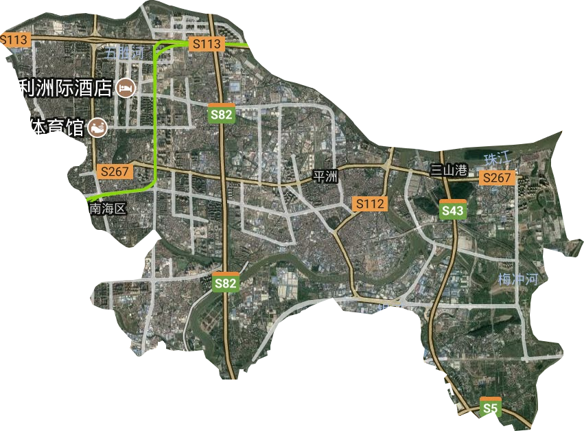 桂城街道高清卫星地图,桂城街道高清谷歌卫星地图