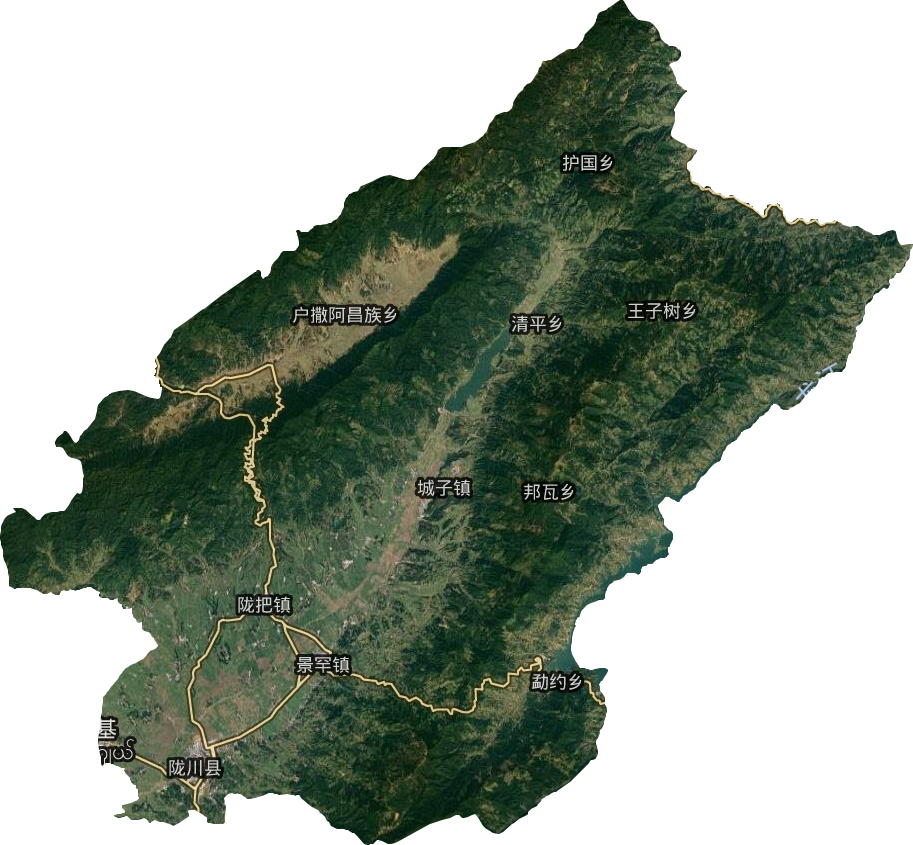 陇川县卫星地图图片
