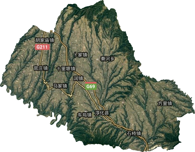 淳化行政区划地图图片
