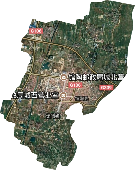 馆陶镇高清卫星地图