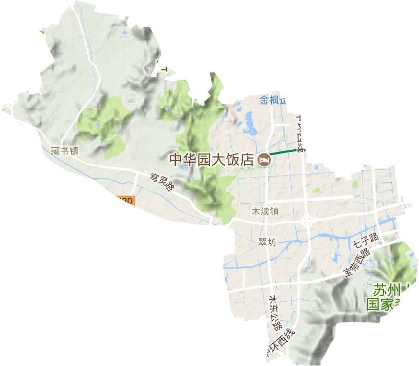 苏州木渎详细地图图片