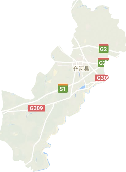 齐河县高清地形地图